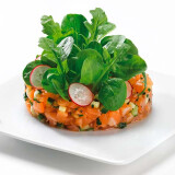 Mâche &#038; roquette, tartare aux deux saumons