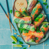 Spring rolls de saison – haricots verts, carottes primeur, salade iceberg