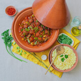 Tajine de haricots plats, kefta et fèves