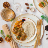 KÖTTBULLAR ET PURÉE DE TOPINAMBOUR ET PANAIS