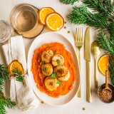 RECETTE PURÉE DE CAROTTES À L’ORANGE, SAINT-JACQUES GINGEMBRE