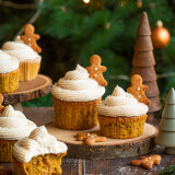 CUPCAKES À LA PATATE DOUCE ET ÉPICES DE NOËL
