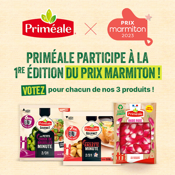 Votez pour nos 3 produits Priméale !