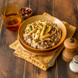 RISOTTO DE SARRASIN ET D’ASPERGES AUX CHAMPIGNONS